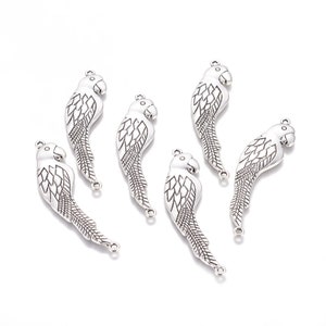 5, 10, or 20 Large Parrot Charms, Bulk Parrot Charms, Parrot lovers, Parrot Connectors