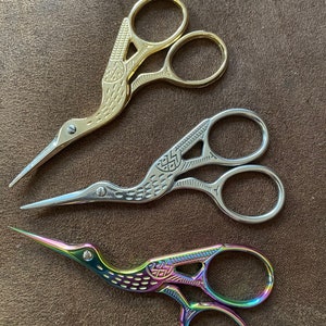 Precision Crane Scissors With Gift Box, Stainless Steel, Embroidery, Sewing, Crafting, Gold, Silver, Multi-Color, Detailing, Sharp Scissors image 10