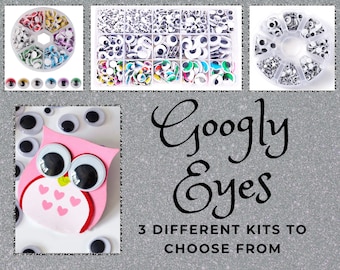 Bulk Wiggle Googly Eyes, Various Sizes, 300-1000plus pieces, Colorful Googly Eyes, Eye Lashes, Mix Lot, DIY Crafts, Eye Wiggle Cabochon