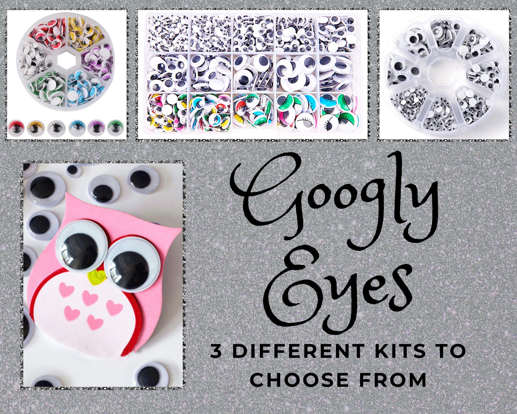 Googly Eyes large Glow in the Dark Stickers Peel and Stick Decals 