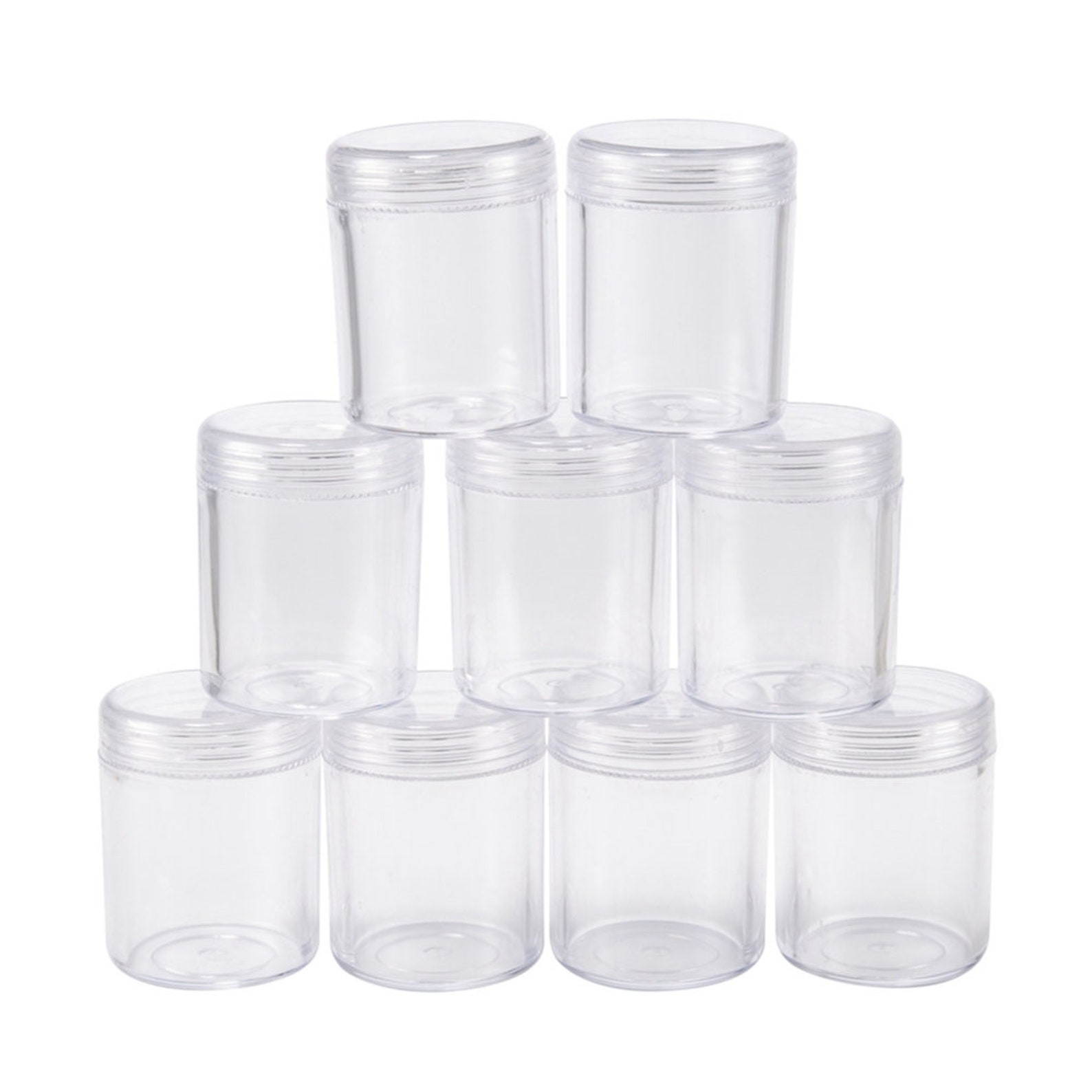CLOSEOUT 4 Tall Cylinder Containers Screw Top Plastic Etsy