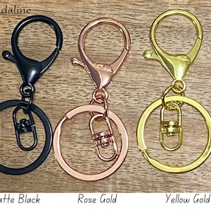1, 5 or 10 Keychains, Quality Checked, *Read Description*, Swivel, Split Ring Gold, Red Copper, Silver, Black, Rainbow, Rose, Bronze image 7