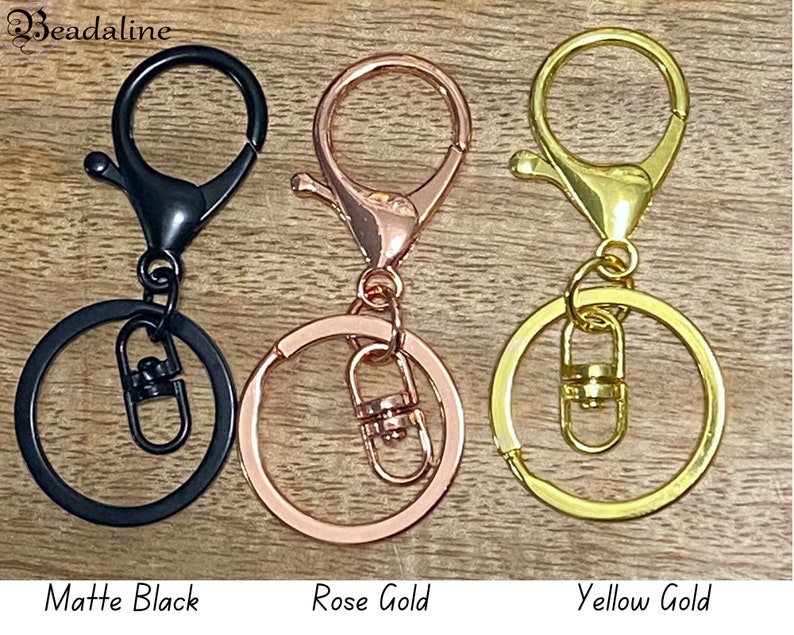 1, 5 or 10 Keychains, Quality Checked, *Read Description*, Swivel, Split Ring Gold, Red Copper, Silver, Black, Rainbow, Rose, Bronze image 7