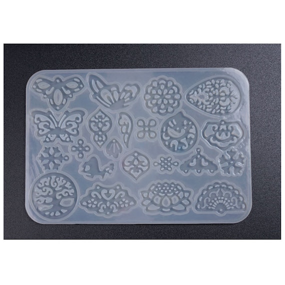Silicone Mold for Decoration, Fondant, Chocolate, Jewelry Making, Epoxy and Resin, DIY Pendant, Butterfly, Tree, Flowers, Lotus, Intricate