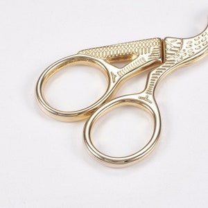 Precision Crane Scissors With Gift Box, Stainless Steel, Embroidery, Sewing, Crafting, Gold, Silver, Multi-Color, Detailing, Sharp Scissors image 8