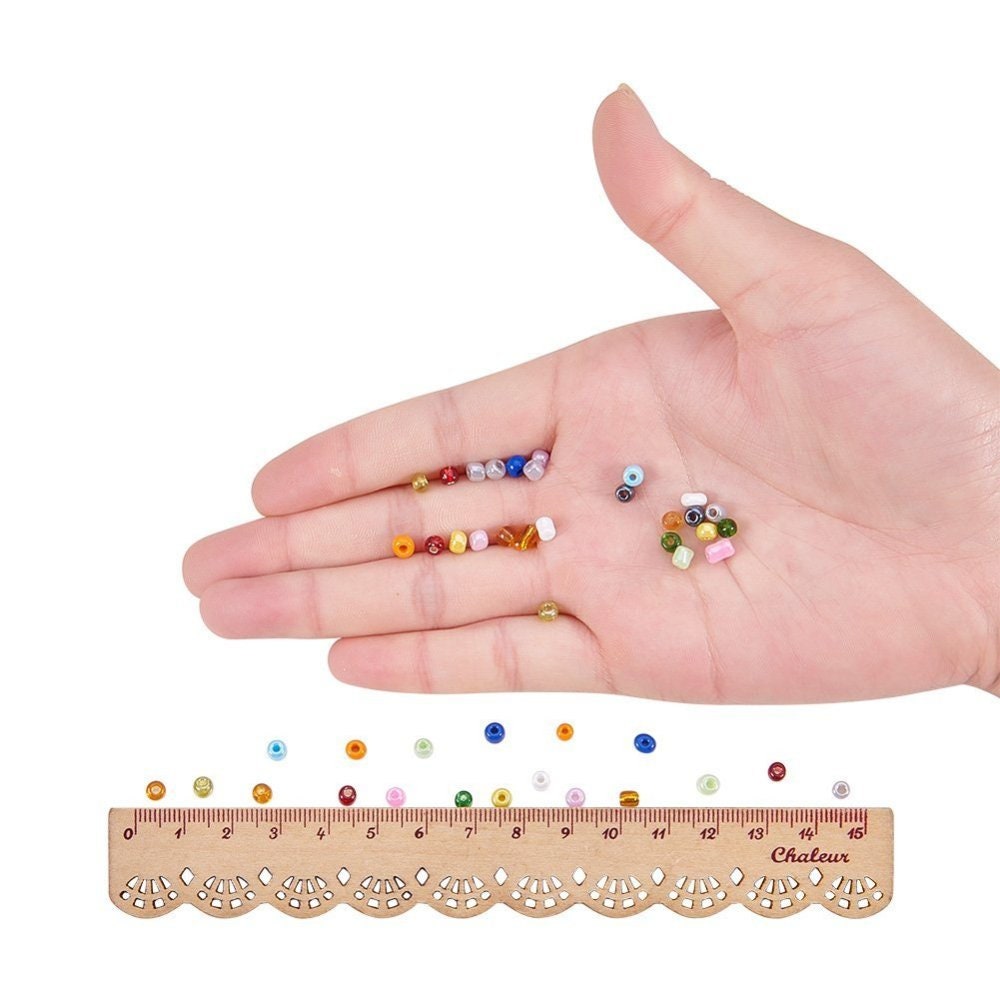 Perles Kit de fabrication de bijoux-artisanat et Art verre poney perle de  rocaille pour Bracelet et Alphabet lettre perles pour bricolage Arts et  artisanat Gif