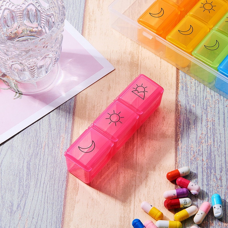 7day Pill Box With Morning Noon Night Images 21 Separate Etsy