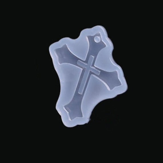 Defect* Cross w/ Slight Inner Cross Raise, Silicone Mold for Fondant, DIY Cake Decoration, Candy, DIY Jewelry, UV Resin, Soap Making, Baking