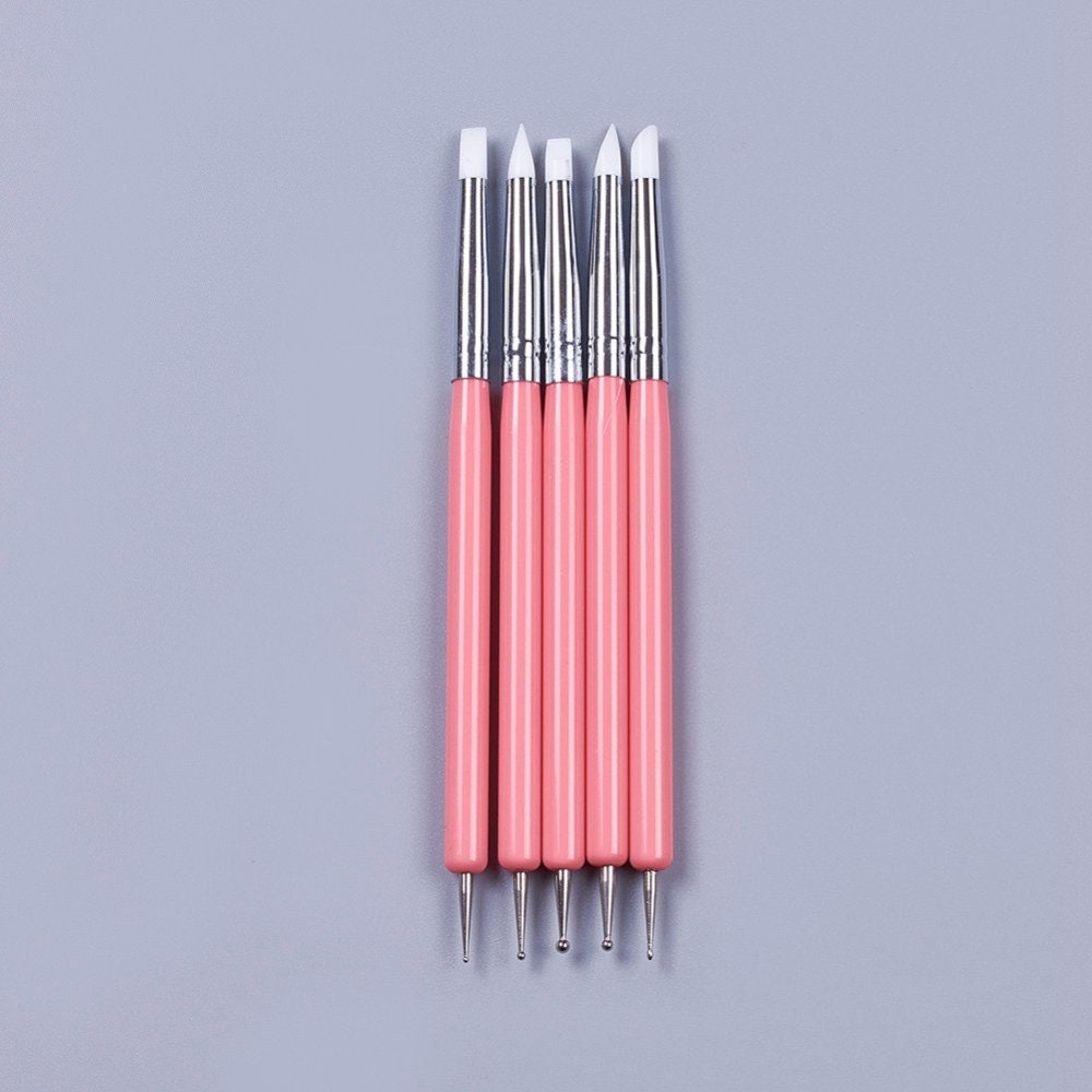 5 Piece Double Sided Silicone Sculpture Tools, Sculpture Pens