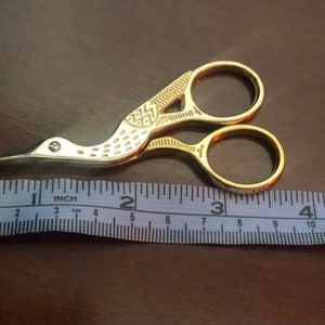 Precision Crane Scissors With Gift Box, Stainless Steel, Embroidery, Sewing, Crafting, Gold, Silver, Multi-Color, Detailing, Sharp Scissors image 9