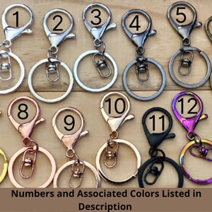 1, 5 or 10 Keychains, Quality Checked, *Read Description*, Swivel, Split Ring Gold, Red Copper, Silver, Black, Rainbow, Rose, Bronze image 2