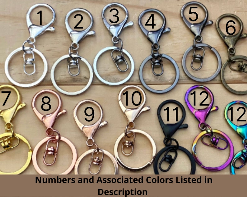 1, 5 or 10 Keychains, Quality Checked, *Read Description*, Swivel, Split Ring Gold, Red Copper, Silver, Black, Rainbow, Rose, Bronze image 2