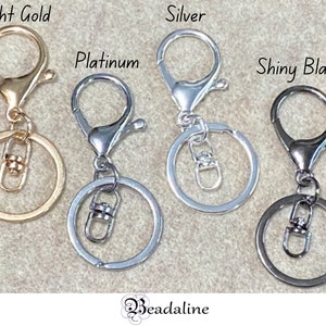 1, 5 or 10 Keychains, Quality Checked, *Read Description*, Swivel, Split Ring Gold, Red Copper, Silver, Black, Rainbow, Rose, Bronze image 4
