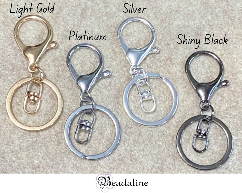 1, 5 or 10 Keychains, Quality Checked, *Read Description*, Swivel, Split Ring Gold, Red Copper, Silver, Black, Rainbow, Rose, Bronze image 4