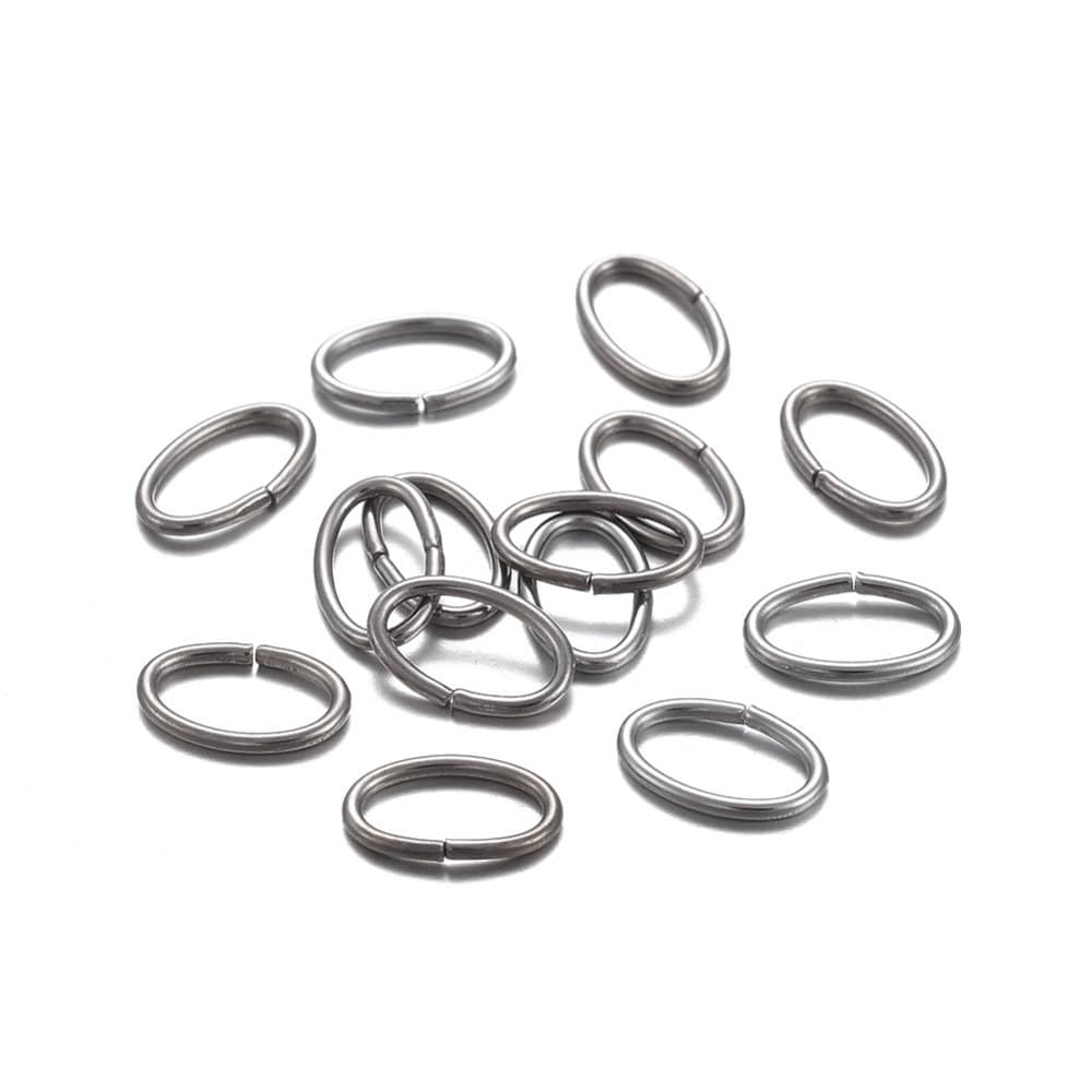 Black Finish Large Oval Jump Rings / 100 Pack / 3x5mm ID / 17 Gauge / –  StravaMax Jewelry Etc