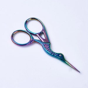 Precision Crane Scissors With Gift Box, Stainless Steel, Embroidery, Sewing, Crafting, Gold, Silver, Multi-Color, Detailing, Sharp Scissors Multi-Color