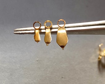 5 o 10 fianzas de pellizco de acero inoxidable dorado con orificio, para la fabricación de colgantes, joyería de bricolaje, fianza de pellizco de picahielo, fabricación de collares, 9 mm, 11 mm, 13 mm