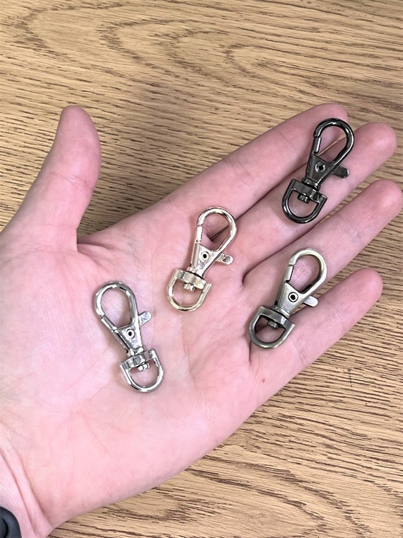 1 or 3 Gold, Silver, Black, Bronze Keychain, Carabiner Spring Clasp With  O-ring Spring Clasp, Swivel Ring, Dog Leash, Purse, Heavy-duty, 3in 