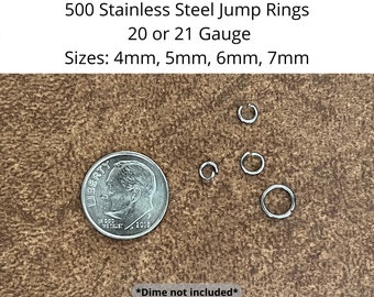 Anneaux De Jonction Acier Inox Plaqué Or 8mm - Lot De 500, Calibre 21, Pour Bijoux DIY