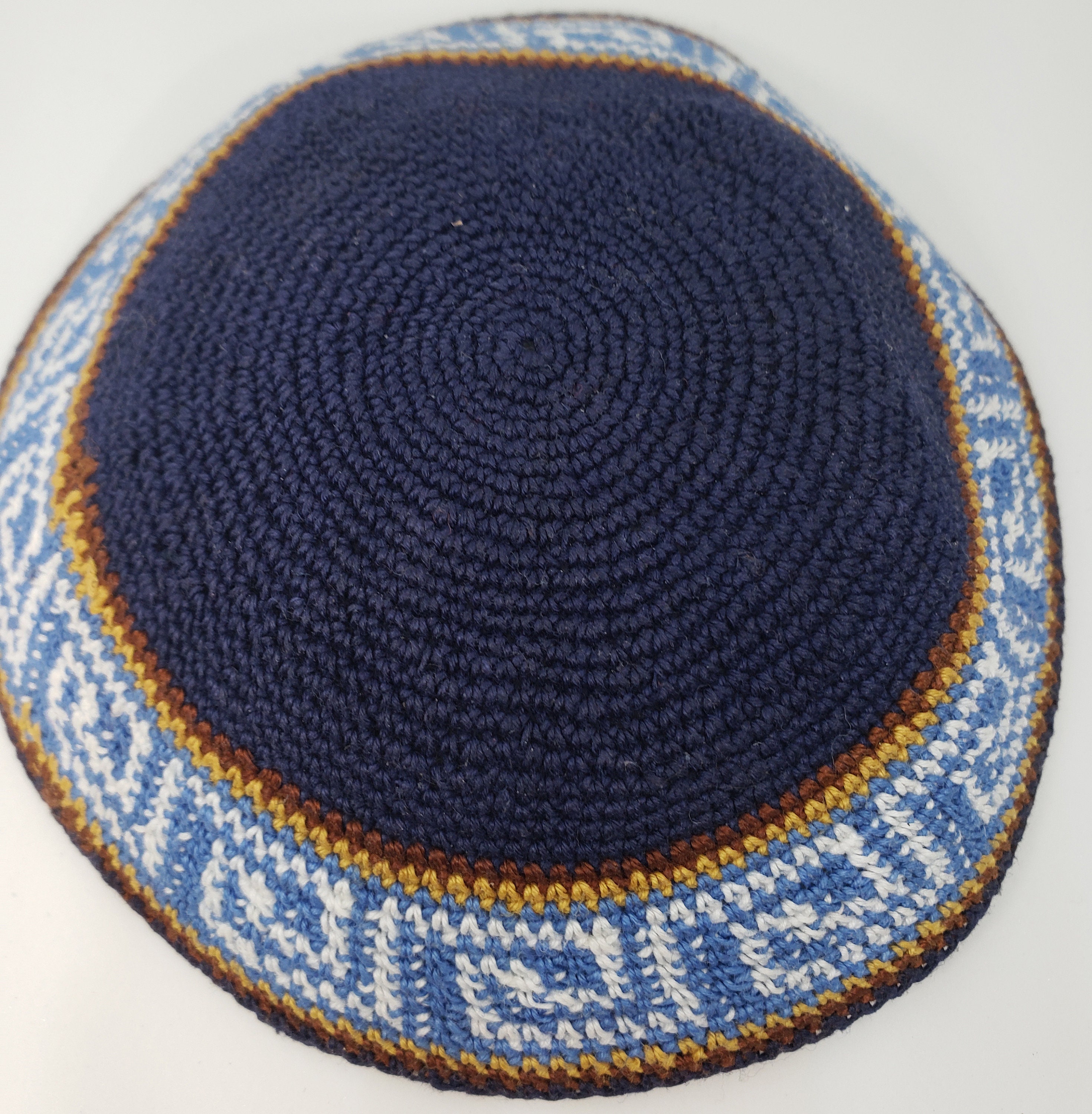 Kippaco Hand Knitted Yarmulke Knitted Kippah Hat 15.8 Cm/6.2 Etsy