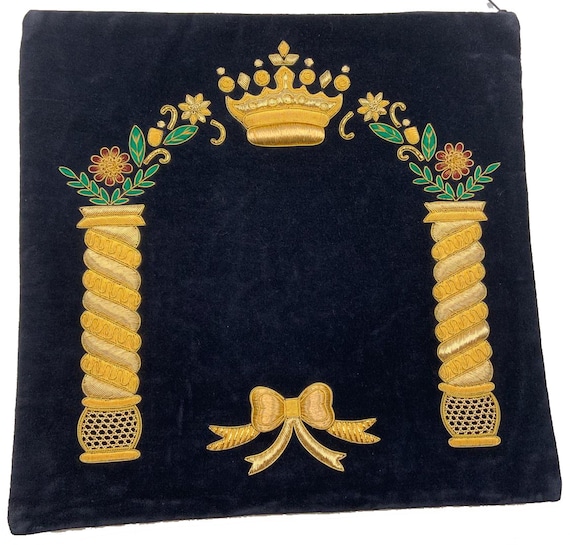 Handmade Tallit Bag Velvet Jewish Prayer Bag,Golden threads,Bar Mitzvah gift,Jewish Gift,Modern Judaica,Synagogue,Temple-Kippaco