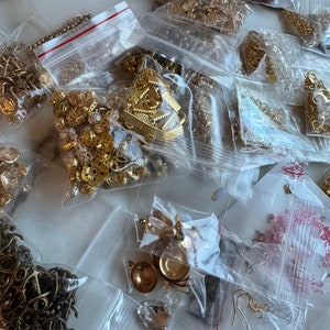 GRAB BAG 17 Jewelry Supplies Mixed LOT, Wholesale Jewelry Supplies, Lot of settings findings destash Jewelry Making supplies Findings Lot