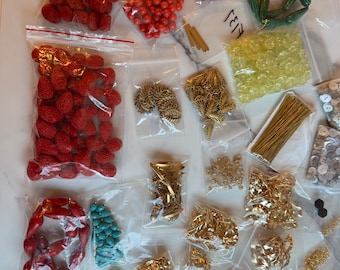 BOLSA DE 18 SUMINISTROS DE JOYERÍA LOTE MIXTO, Suministros de joyería al por mayor, Lote de hallazgos de engastes destash Suministros para hacer joyas Lote de hallazgos