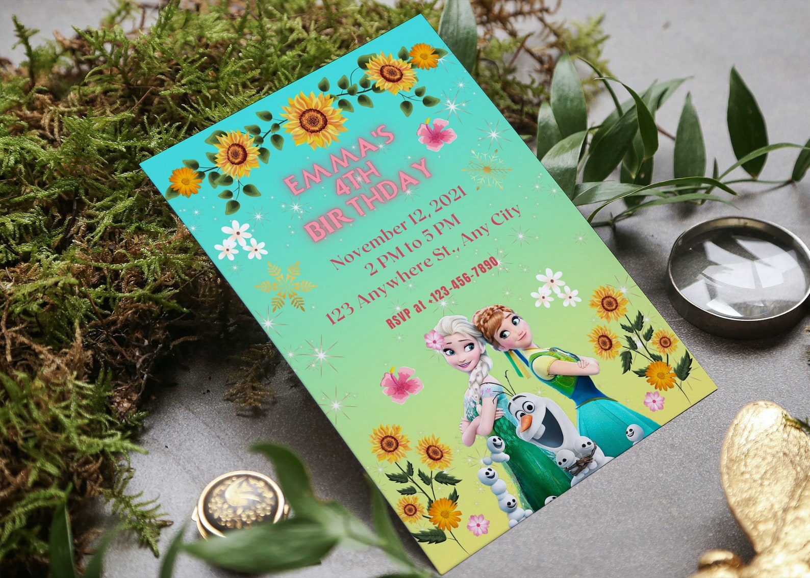 Frozen Fever Cake Topper Frozen Fever Birthday Party Decor Etsy