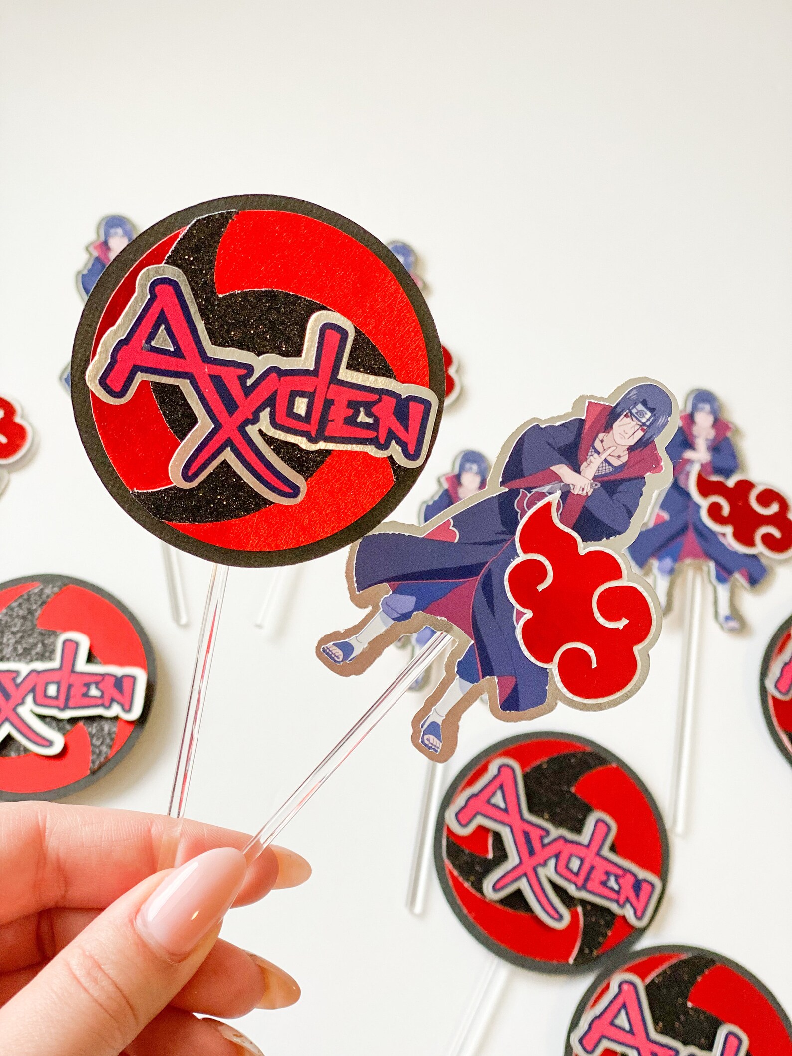 Naruto Themed Cake Topper Itachinaruto Cake Topper Custom Etsy