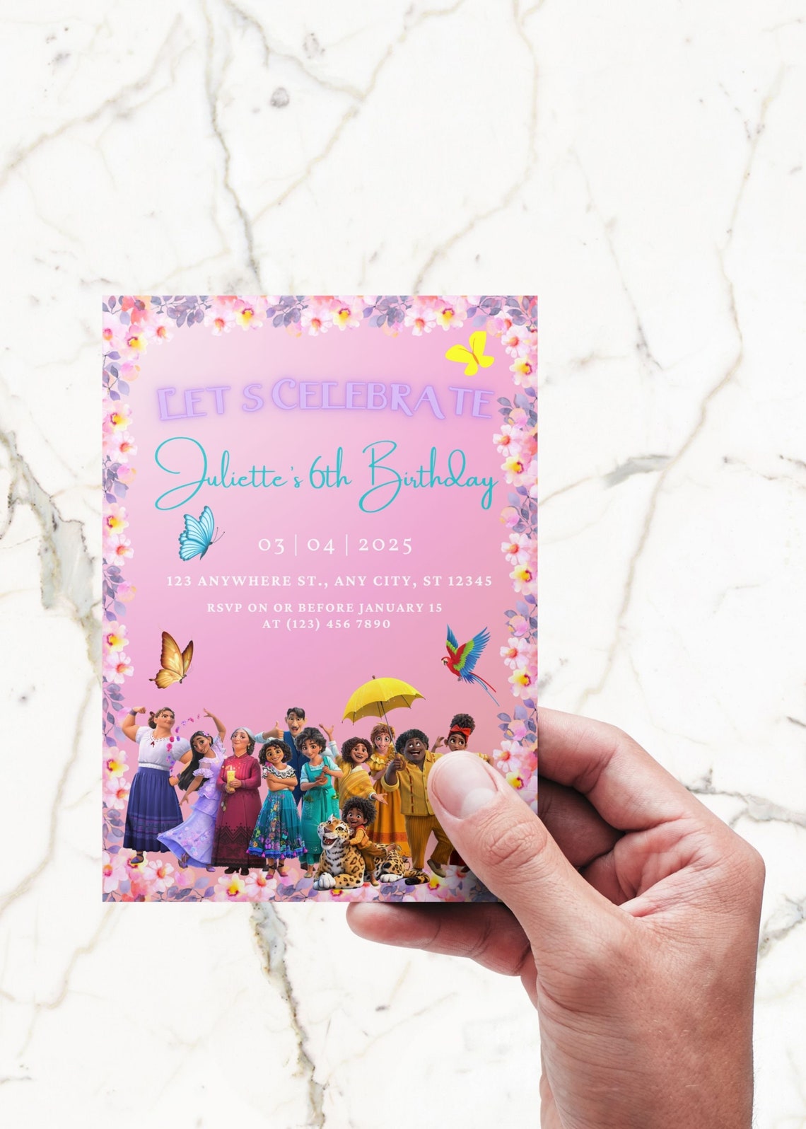 Encanto Themed Birthday Party Invitation Encanto Printable Etsy