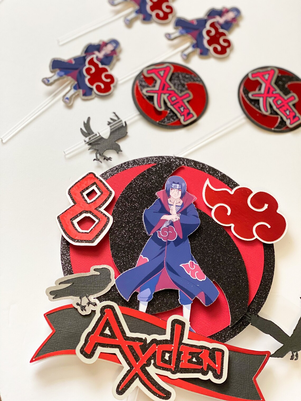 Naruto Themed Cake Topper Itachinaruto Cake Topper Custom Etsy