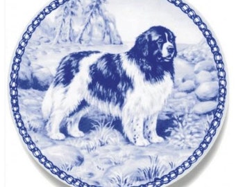 Newfoundland Landseer - Dog Plate made in Denmark from the finest European Porcelain