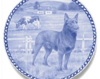Kelpie - Dog Plate made in Denmark from the finest European Porcelain