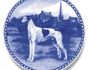 Greyhound - Dog Plate made in Denmark from the finest European Porcelain
