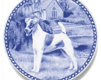 Fox Terrier - Smooth - Dog Plate made in Denmark from the finest European Porcelain