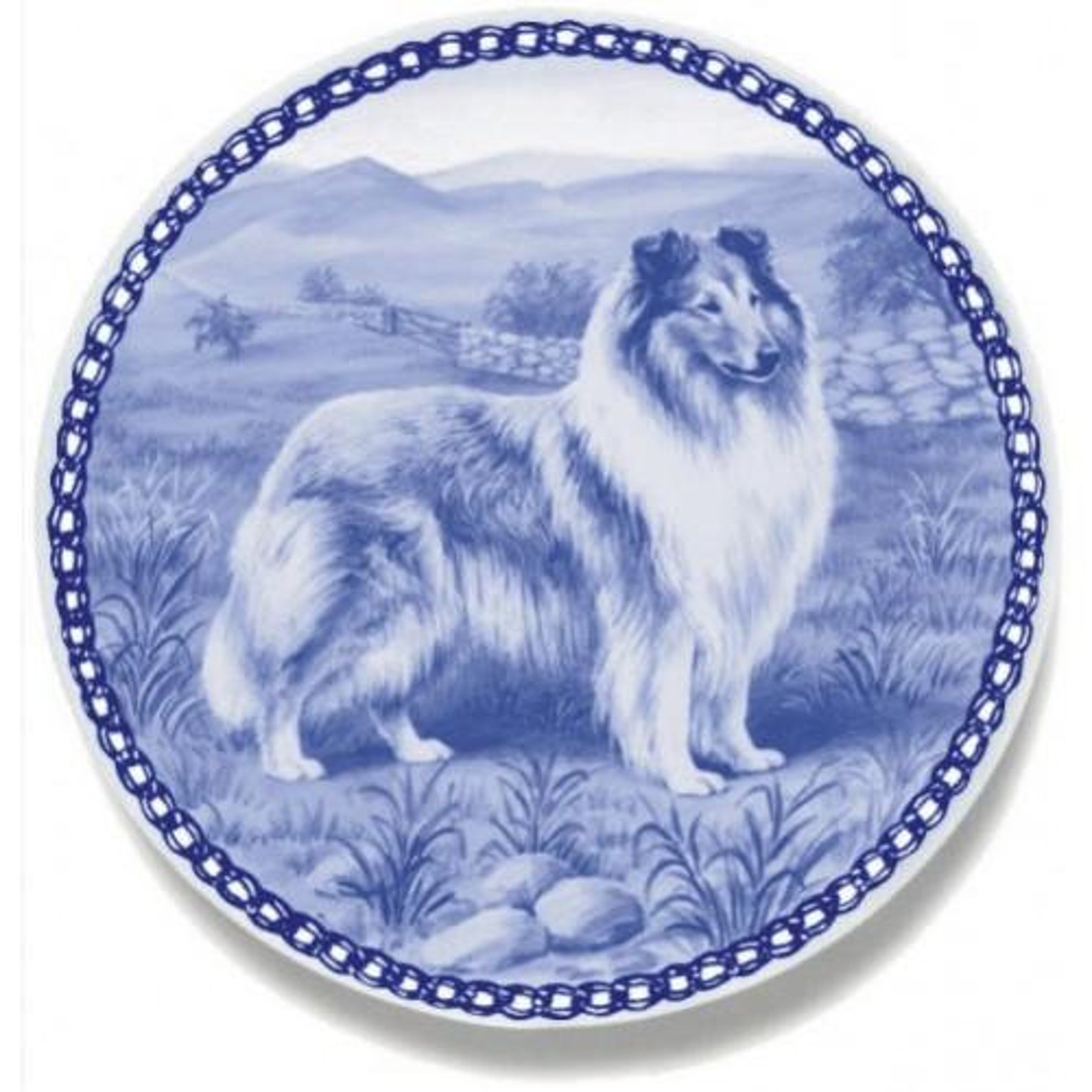 Collie Rough Sable/white Dog Plate Made in Denmark From Etsy