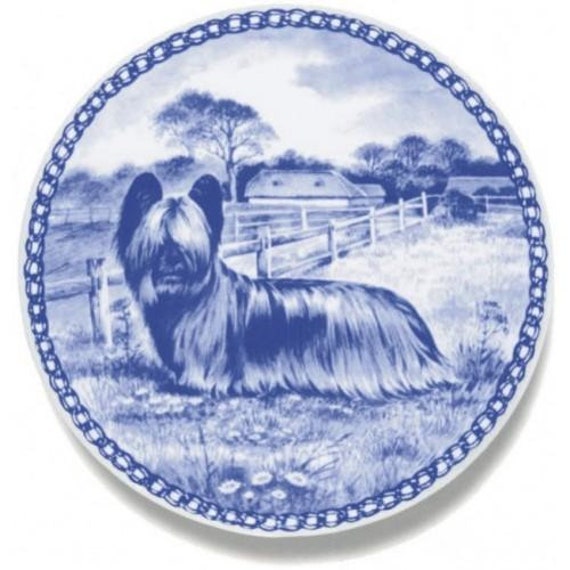 Skye Terrier Dog Plate Made in Denmark From the Finest European