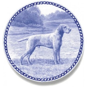 Vizsla - Wirehaired - Dog Plate made in Denmark from the finest European Porcelain