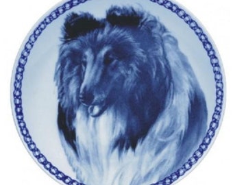 Collie - Rough Sable/White - Dog Plate made in Denmark from the finest European Porcelain