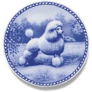 Standard Poodle - Dog Plate made in Denmark from the finest European Porcelain