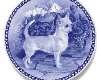 Lekven Design Long-Coat Chihuahua Decorative Collector Plate Made in Denmark