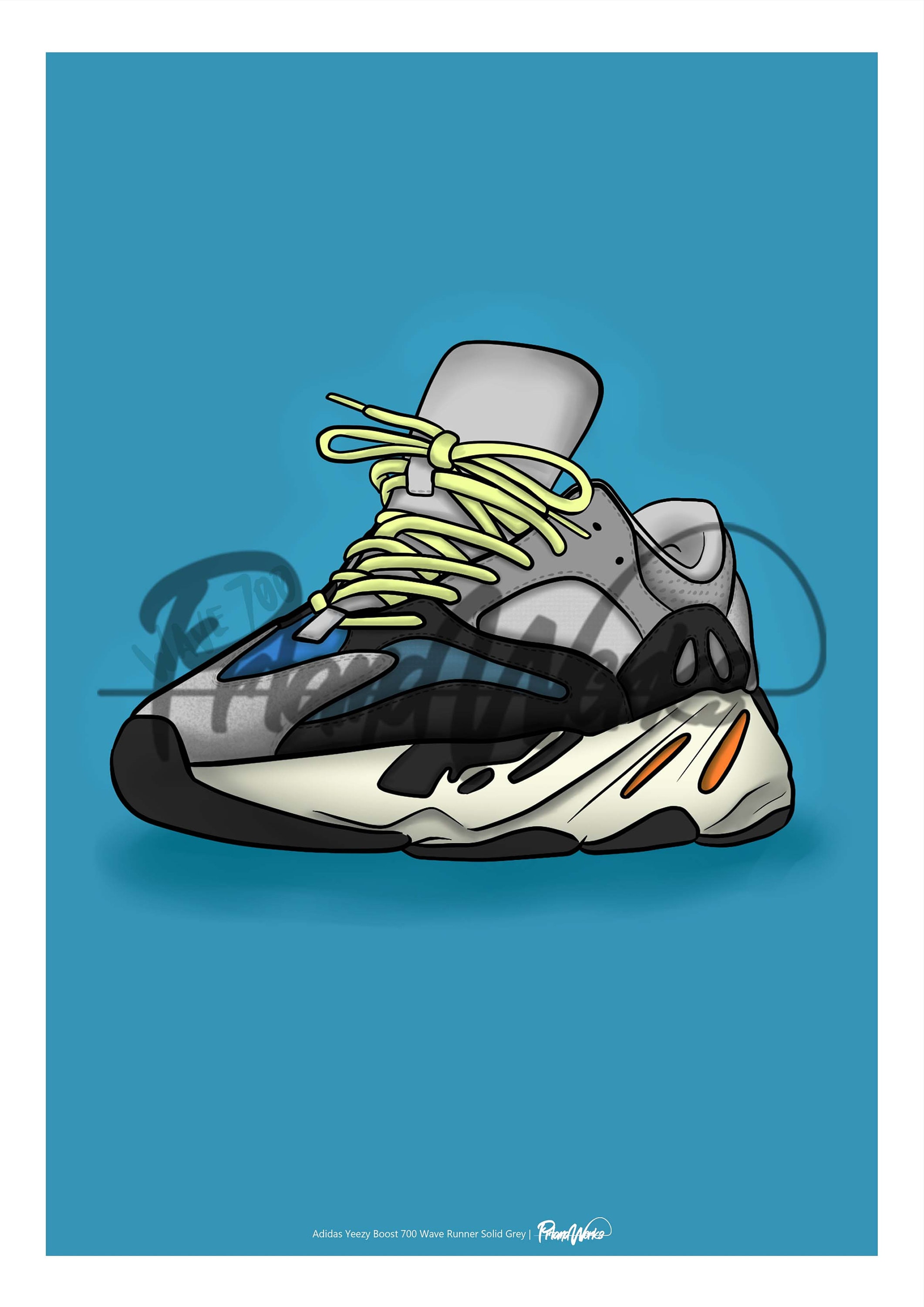 Yeezy Boost 700 Wave Solid Grey Minimal Sneakers - Etsy