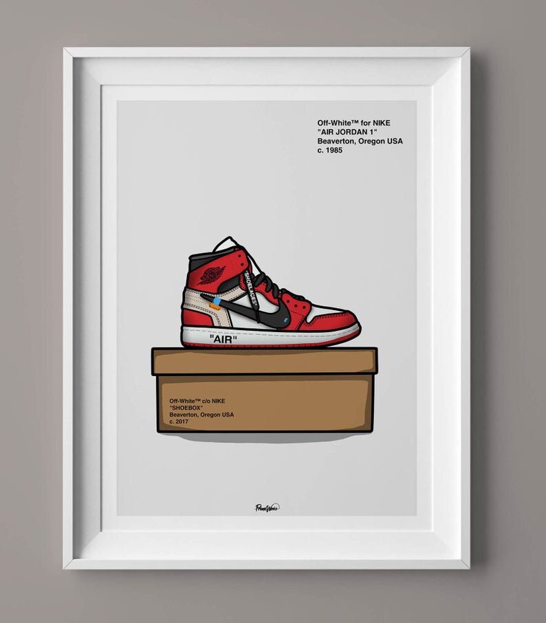 NIKE AIR JORDAN 1 CHICAGO GOT 'EM POSTER ART PAINTING PRINT POSTER