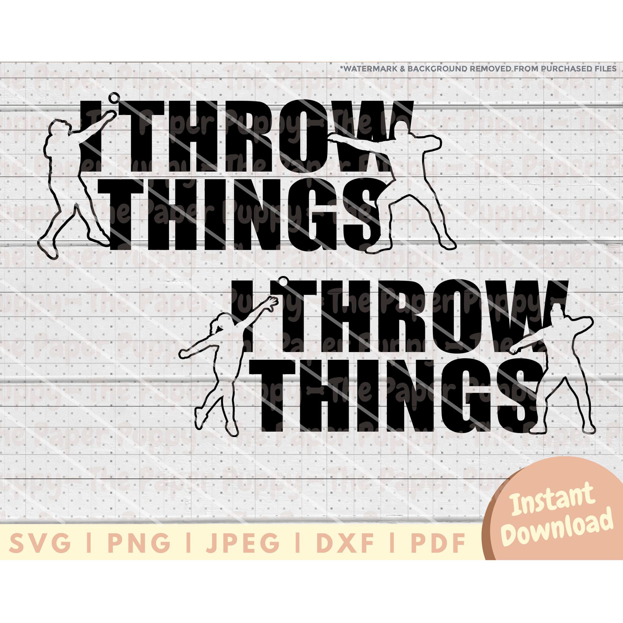 Throw Things Vector Shotput SVG File - PNG, PDF, Dxf, Cut File for Cutters & More - I Throw ...