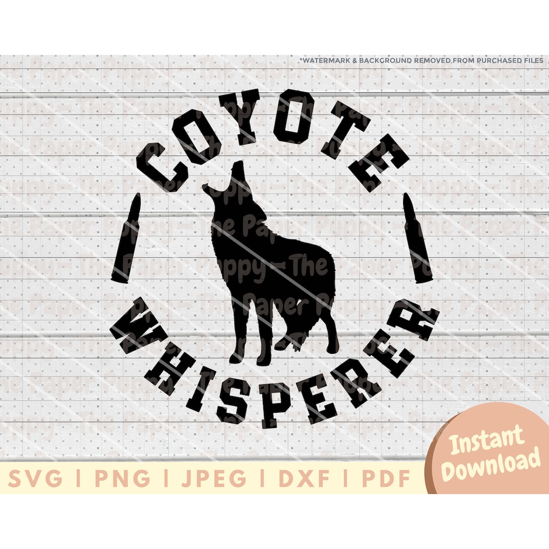 Coyote Hunting SVG File PNG, PDF, Dxf, Cut File for Cutters and More