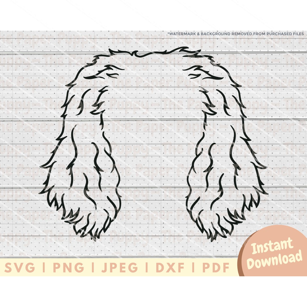 Poodle Ear SVG File PNG PDF Dxf Cut File for Cutters and Etsy