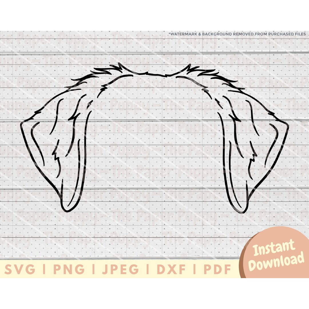 Brittany Spaniel Ear SVG File PNG, PDF, Dxf, Cut File for Cutters and