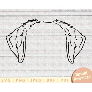 File SVG dell'orecchio Brittany Spaniel - PNG, PDF, Dxf, file di taglio per frese e altro - Download digitale istantaneo del file di taglio Brittany Spaniel
