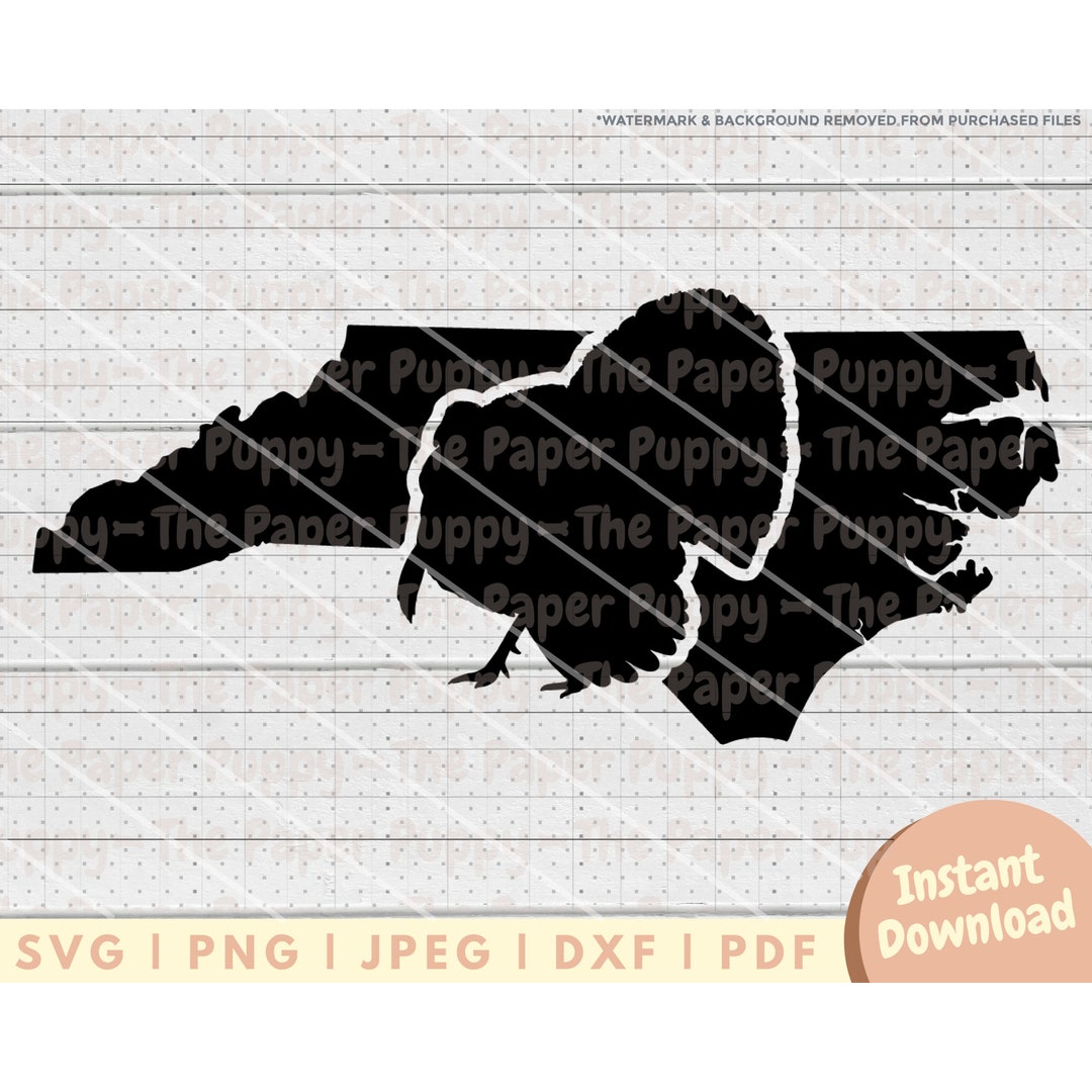 NC Turkey Hunting SVG PNG, Pdf, Dxf Cut File for Cutters and More N
