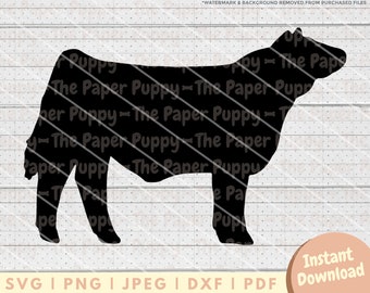 Show Steer SVG File - PNG, PDF, Dxf, Cut File for Cutters and More - Steer Silhouette Instant Digital Download - Clipart Vector